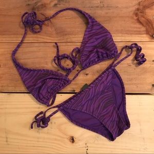 Armani Exchange 💜 Purple Animal Print Bikini